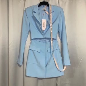 Oh Polly blue mini blazer corset dress🤍💙